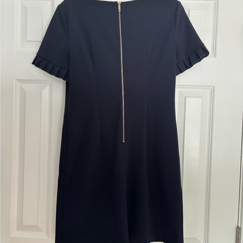 Tommy Hilfiger Navy Mini Dress with Ruffle Sleeves - Picture 3 of 5